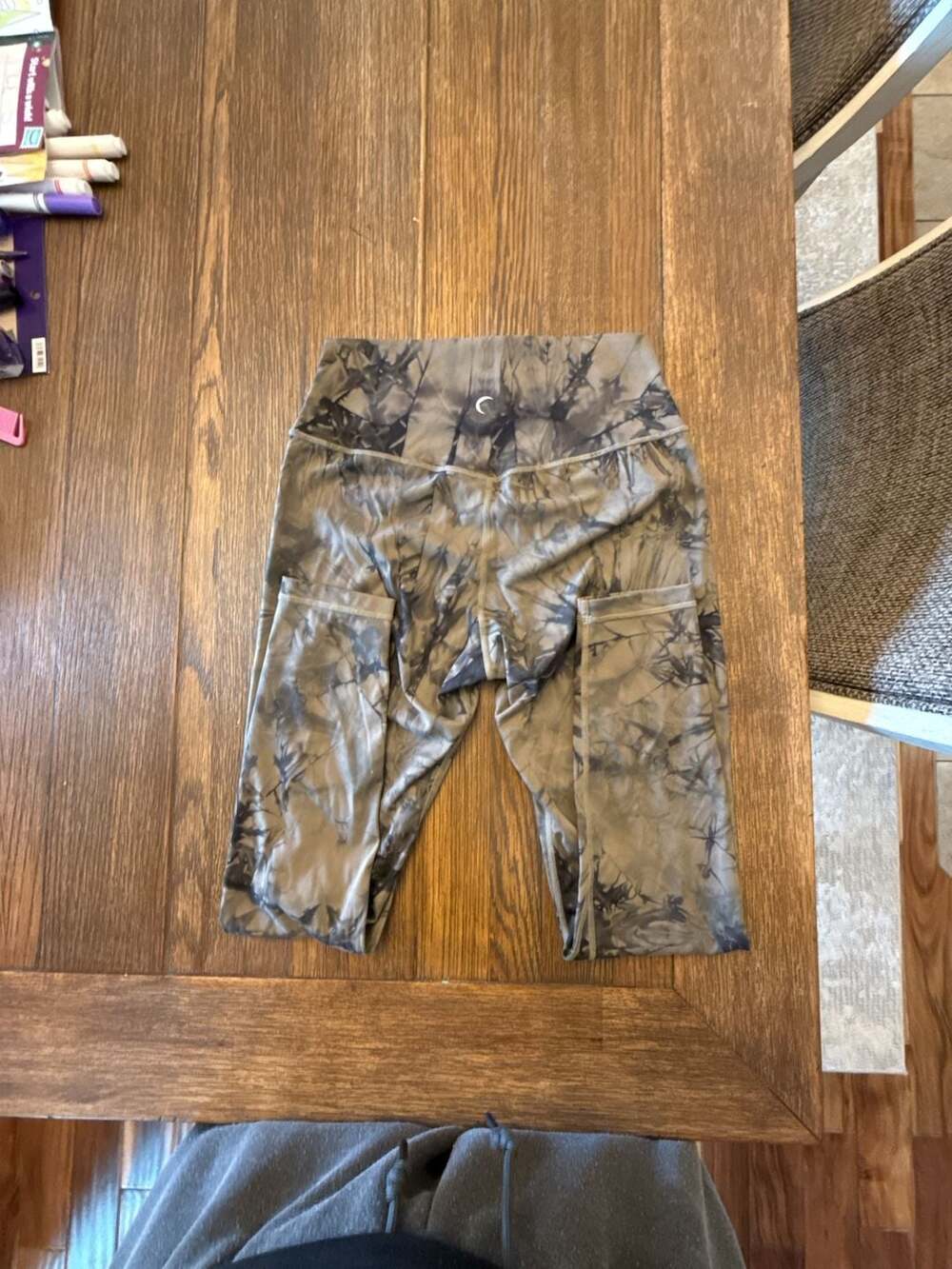 ZYIA Active Leggings Grey Tie Dye Athletic Pants